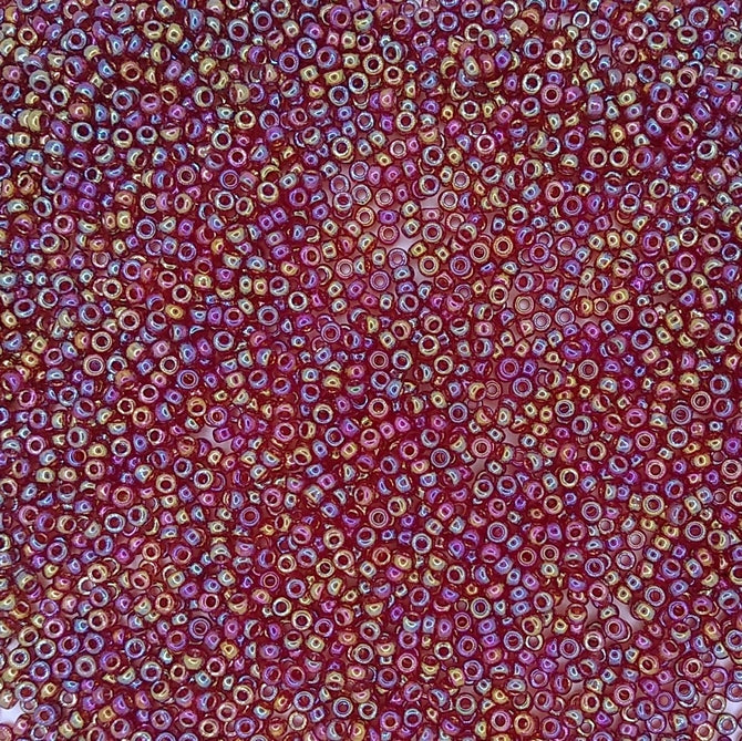 2461 - 10g Size 11/0 Miyuki seed beads in Transparent Siam Rainbow