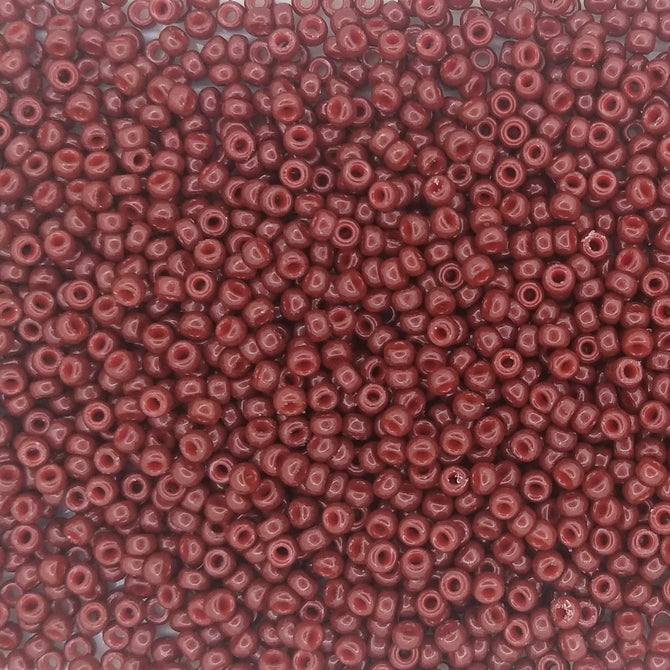 4470 - 50g Size 11/0 Miyuki seed beads in Duracoat Opaque Maroon