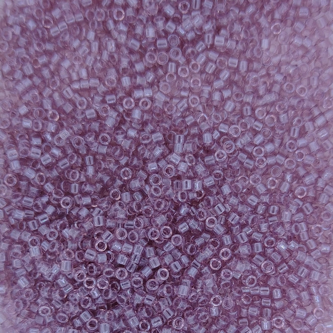 DB1893 - 5g Size 11/0 delicas in Transparent Smoky Amethyst Lustre