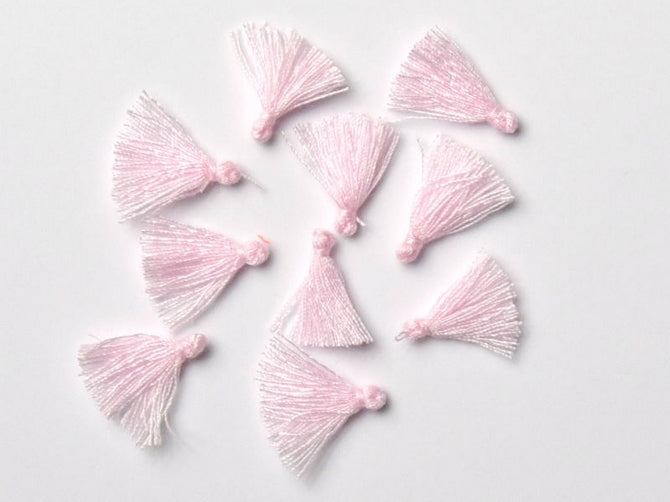 Pair of 1.7cm Cotton tassels in Pink