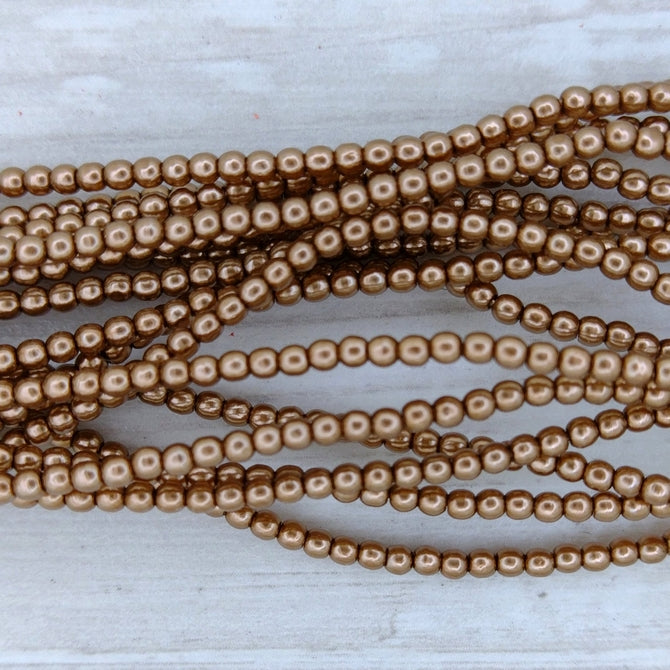 150 x 2mm round pearls in Sand
