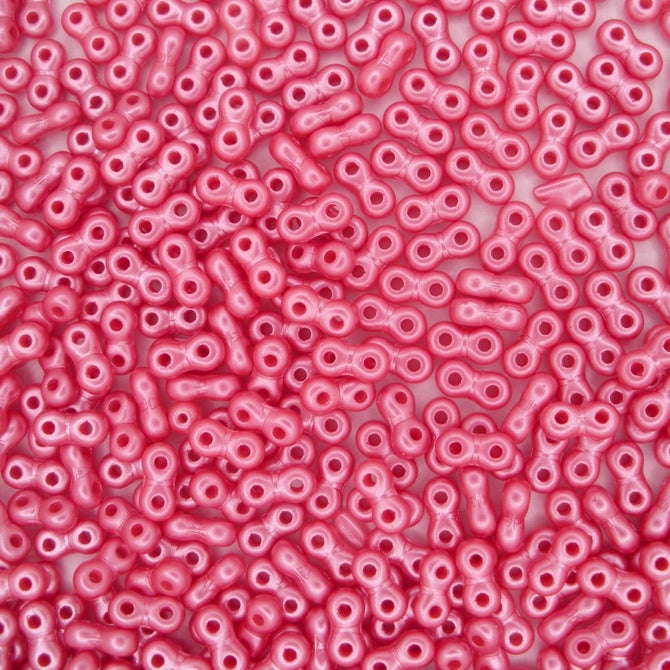 5g x 6mm Infinity beads in Pastel Light Coral Pink