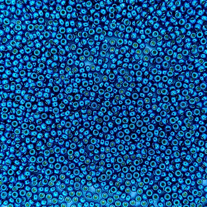 5113 - 10g Size 11/0 Miyuki seed beads in Duracoat Galvanised Capri Blue