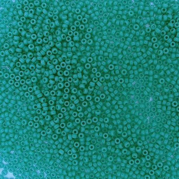 0412 - 5g Size 15/0 Miyuki seed beads in Opaque Turquoise Green