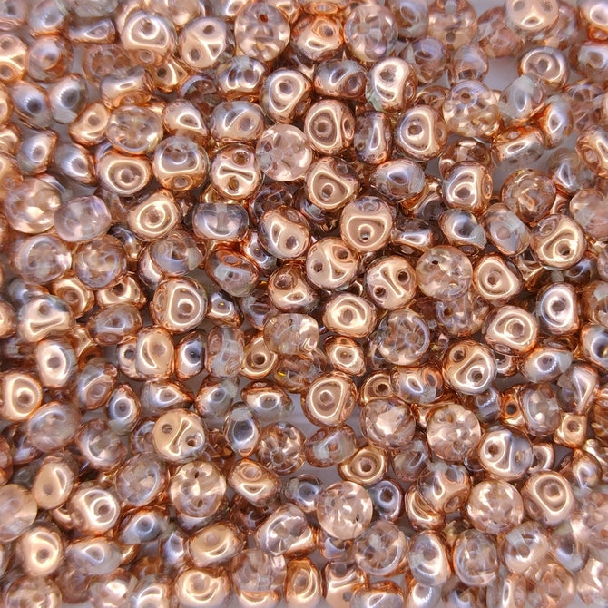 5g x 4mm Es-o beads in Crystal/Capri Gold