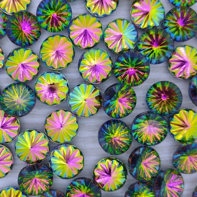 10mm Crystal Iris chaton from Germany