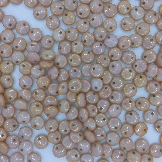 40 x 6mm lentils in Red Lustre