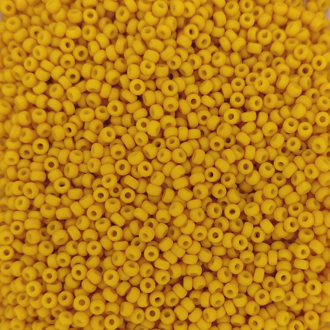 2311 - 10g Size 11/0 Miyuki seed beads in Matt Opaque Canary
