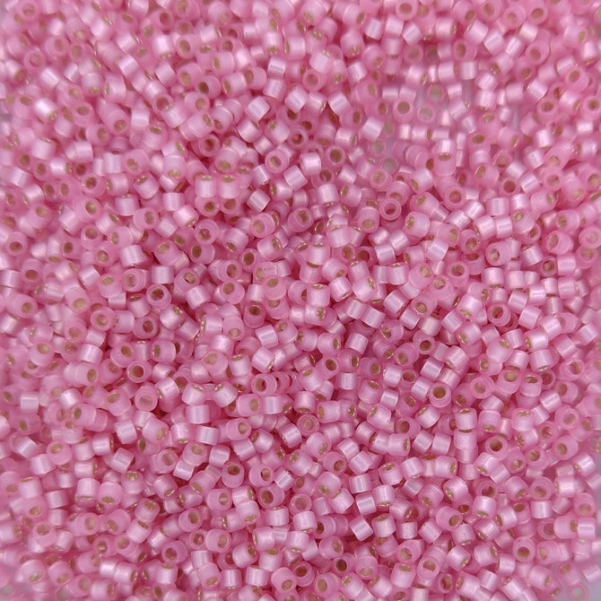 DB0625 - 25g Size 11/0 delicas in Rose Silver lined Alabaster