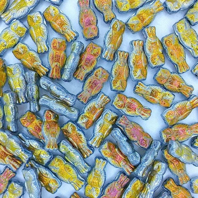 10 x Owls in Full Marea (14x7mm)