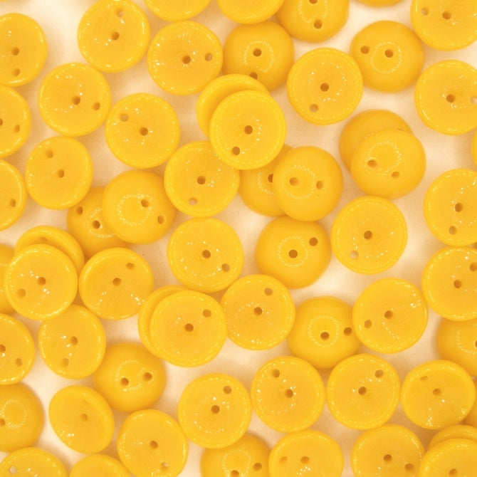 25 x piggy beads in Opaque Yellow