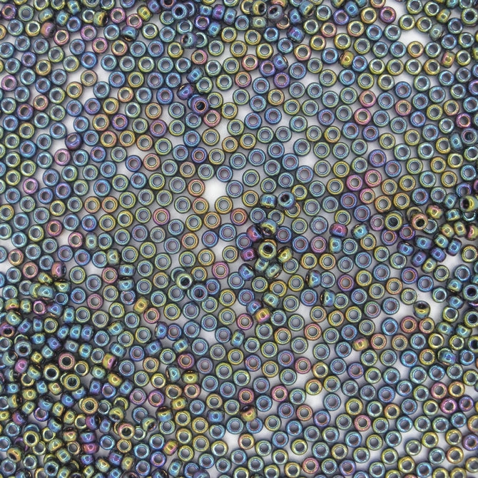 0477 - 10g Size 11/0 Miyuki seed beads in Metallic Rainbow