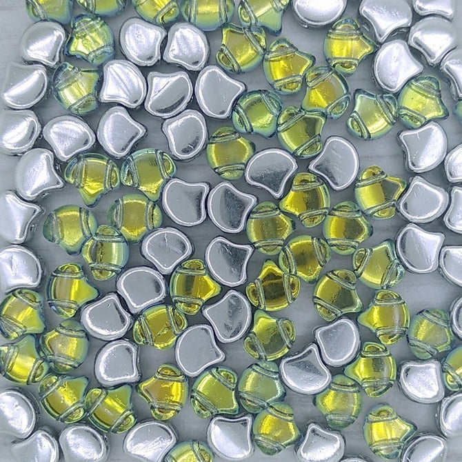 25 x Ginko beads in Backlit Uranium