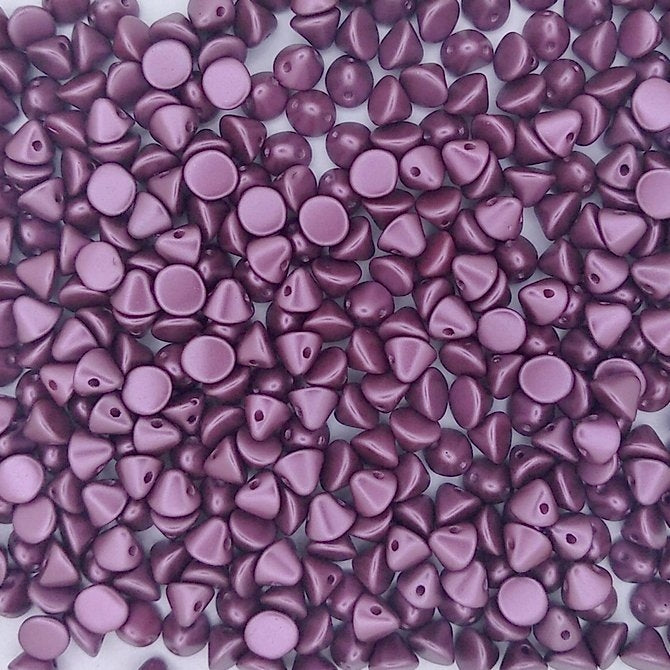 25 x Button beads in Pastel Burgundy