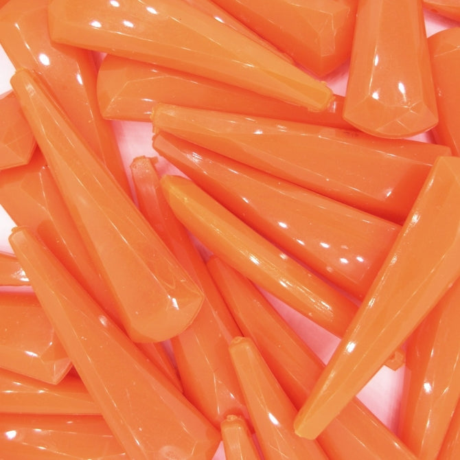 Pair of plastic drops in Orange (1980s) 12x38mm