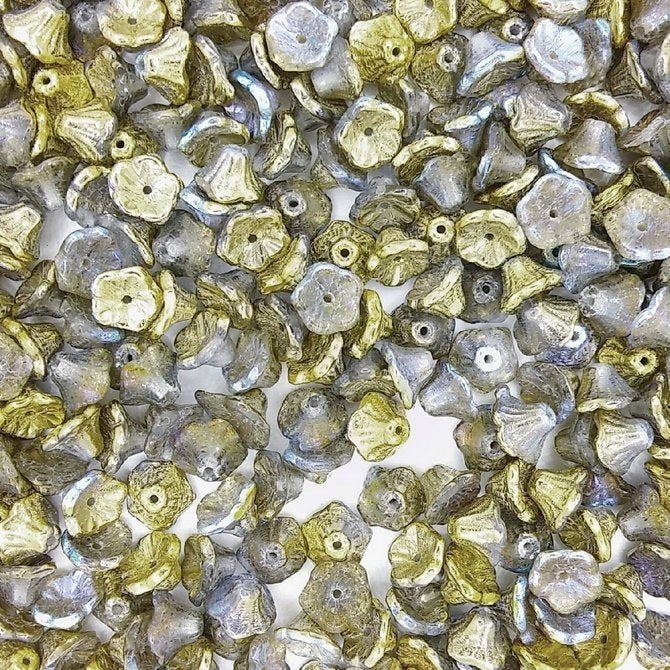 25 x flower cups in Golden Rainbow (7x5mm)