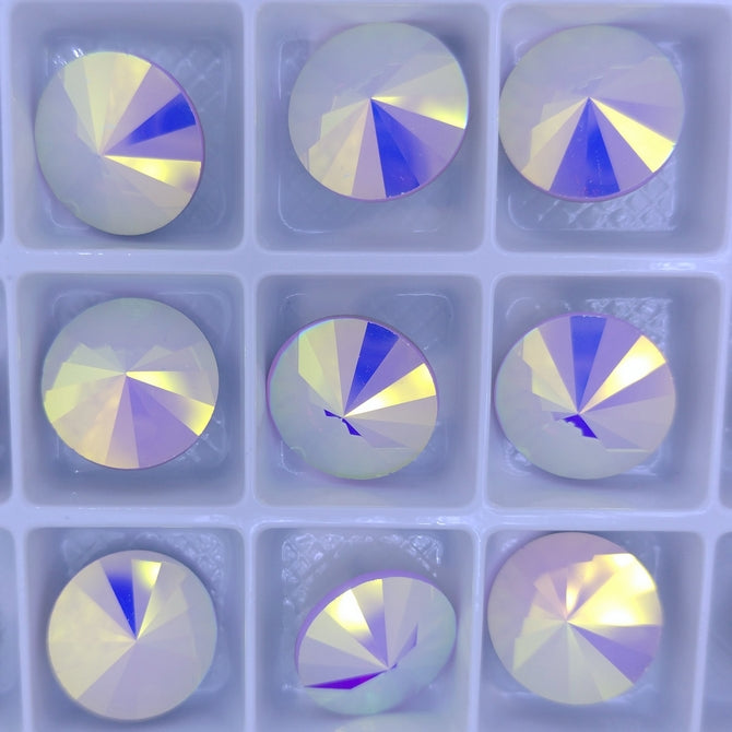 16mm rivoli in Rose Water Opal AB (Aurora)