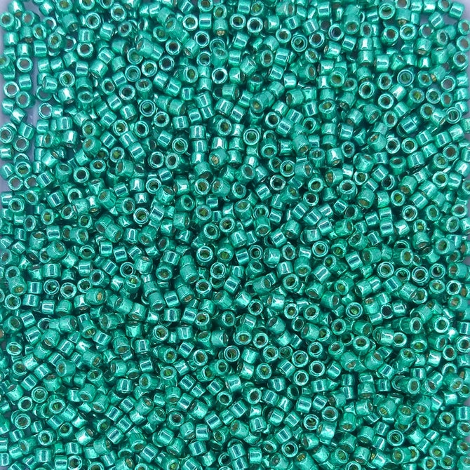 DB2505 - 5g Size 11/0 delicas in Duracoat Galvanised Dark Mint Green