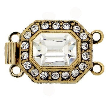 Neumann Gold clasp with 2 rows 13220 - 14x12mm