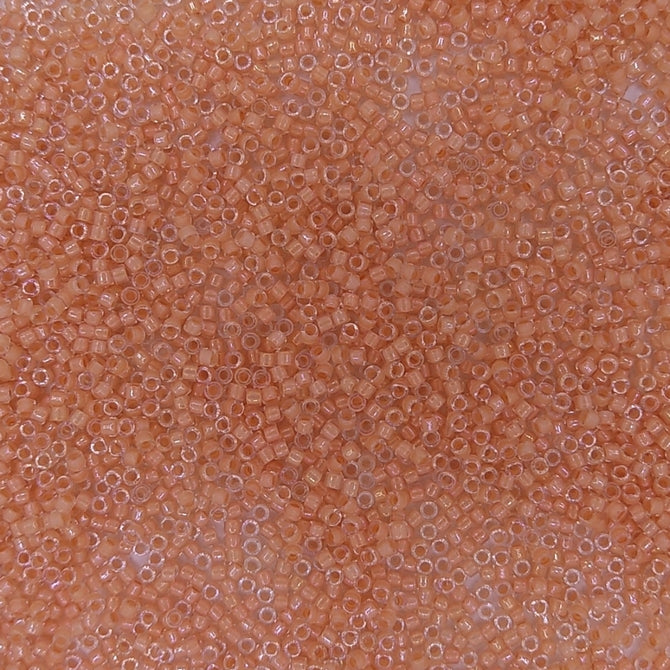 DB0067 - 5g Size 11/0 delicas in Flesh AB Lined