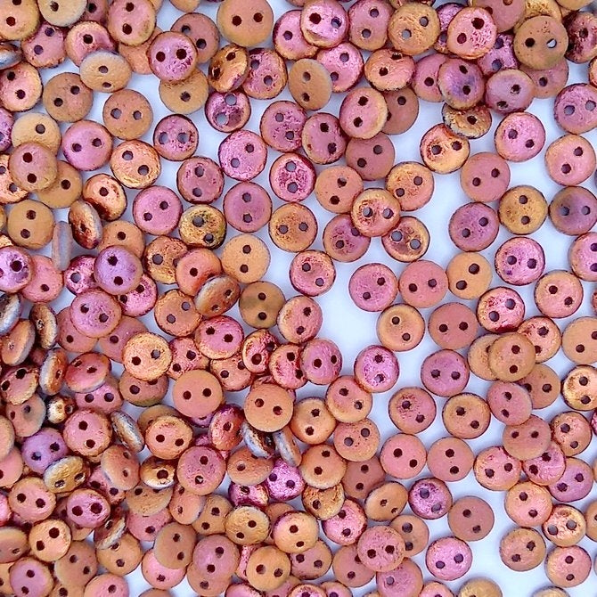 25 x two hole lentils in Etched Full Sunset