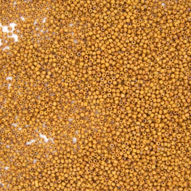 5g Size 16/0 Czech seed beads in Opaque Brown