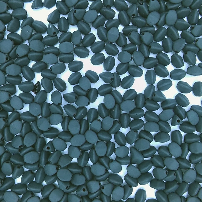 50 x pinch beads in Matt Black (3x5mm)