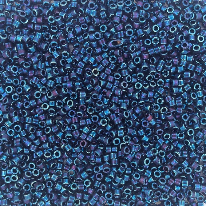 DB0025 - 5g Size 11/0 delicas in Metallic Blue Iris