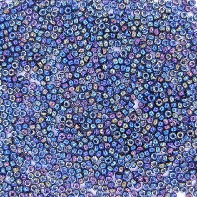 0452 - 10g Size 11/0 Miyuki seed beads in Dark Blue Iris
