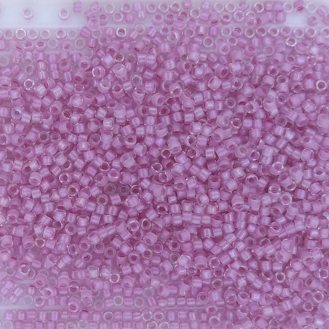 DB0072 - 1g Size 11/0 delicas in Orchid lined Crystal Lustre