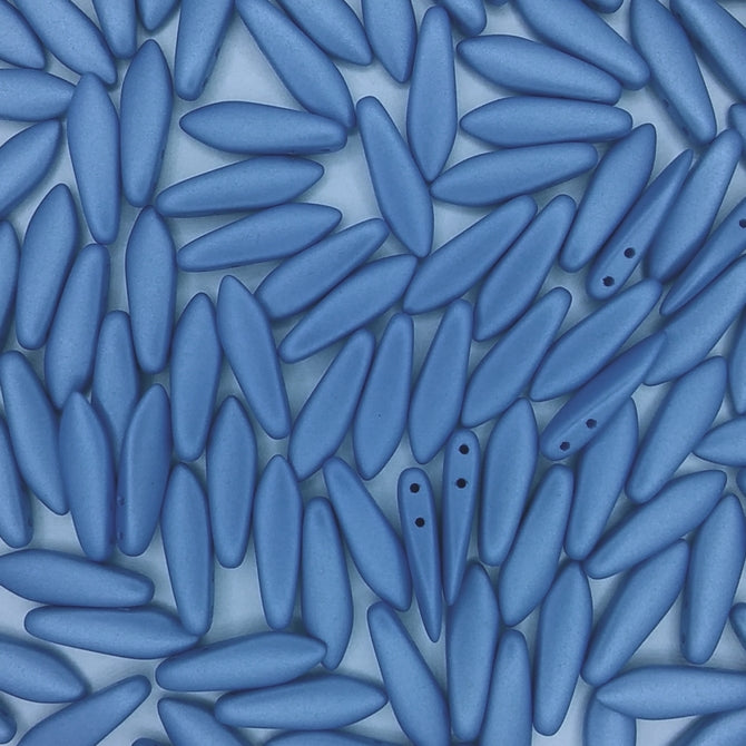 10 x two hole daggers in Powder Blue (5x16mm)