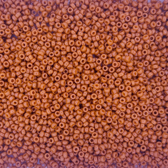 4458 - 5g Size 15/0 Miyuki seed beads in Duracoat Opaque Persimmon