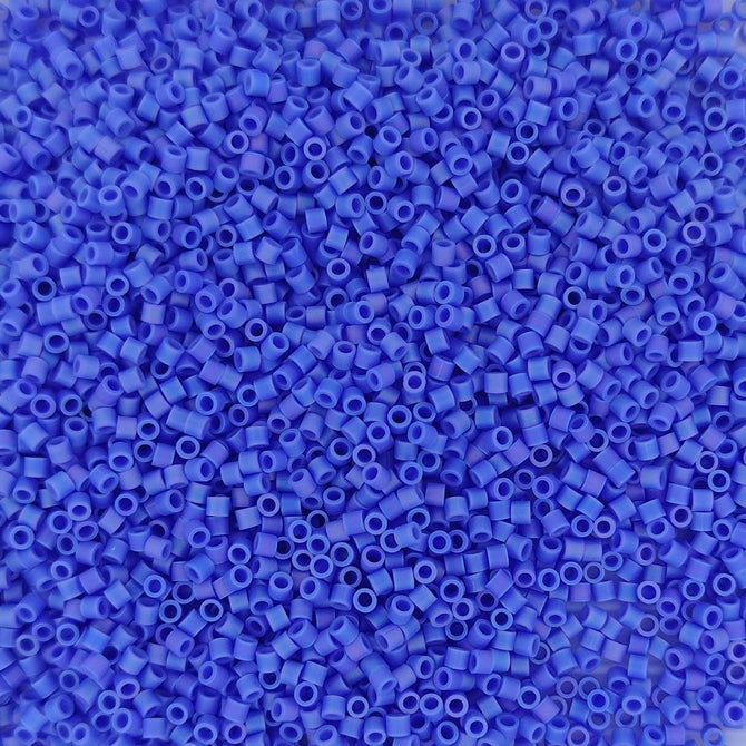 DBS1597 - 2.5g Size 15/0 delicas in Matt Opaque Cyan Blue AB