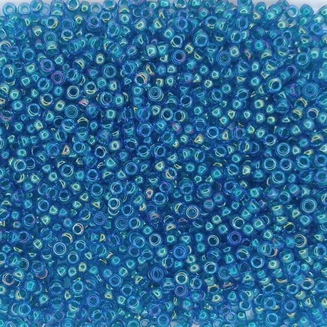 3537 - 10g Size 11/0 Miyuki seed beads in Fancy lined Teal Blue