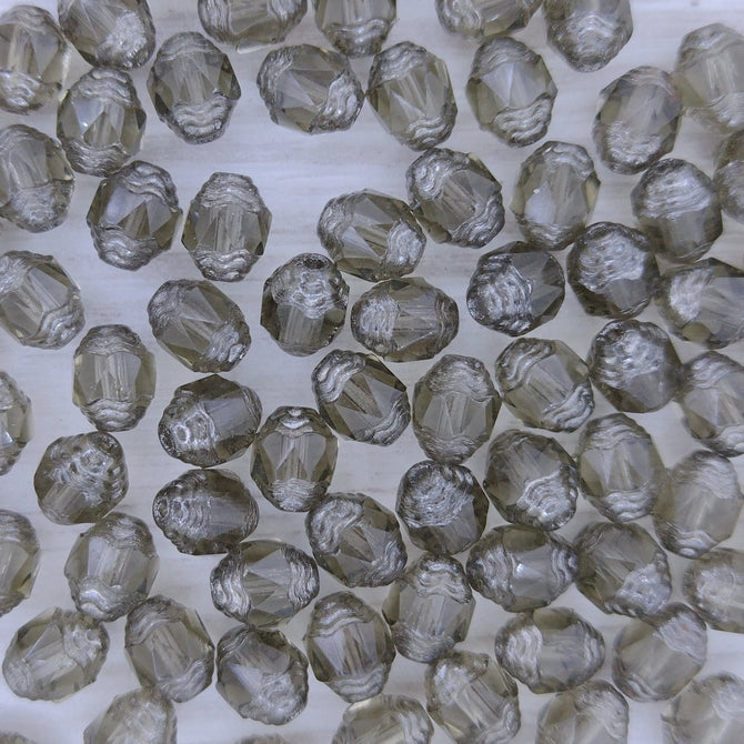 10 x faceted Prop in Black Diamond/13702 (8x6mm)