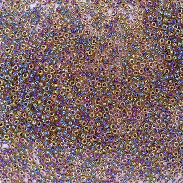 0342 - 10g Size 11/0 Miyuki seed beads in Berry Lined Light Topaz AB