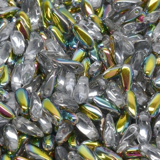 50 x mini daggers in Crystal Vitrail (2.5x8mm)