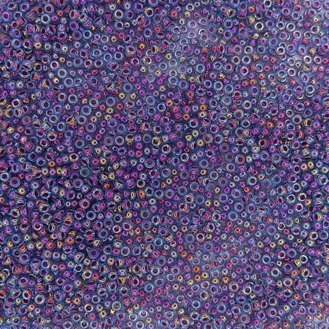 0340 - 10g Size 11/0 Miyuki seed beads in Hot Pink lined Aqua AB