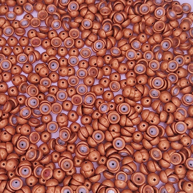 5g Teacups in Saturated Metallic Russet Orange