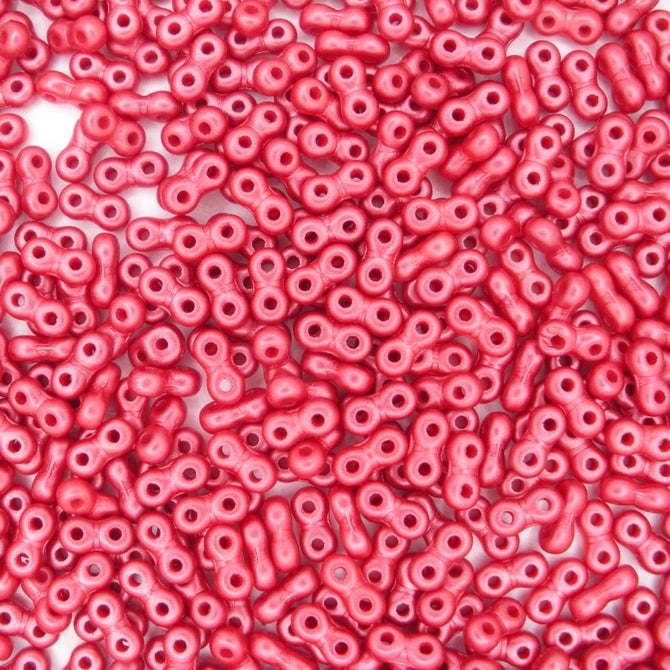 5g x 6mm Infinity beads in Pastel Dark Coral