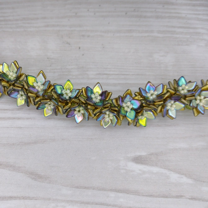 Bead Kit - Delicate Blossom bracelet in Golden Rainbow