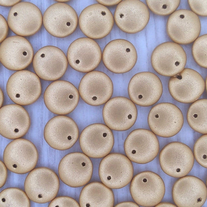 15 x 9mm lentils in Gold