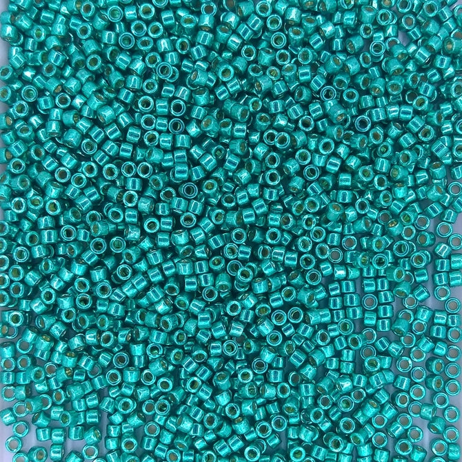 DB2506 - 1g Size 11/0 delicas in Duracoat Galvanised Dark Aqua Green