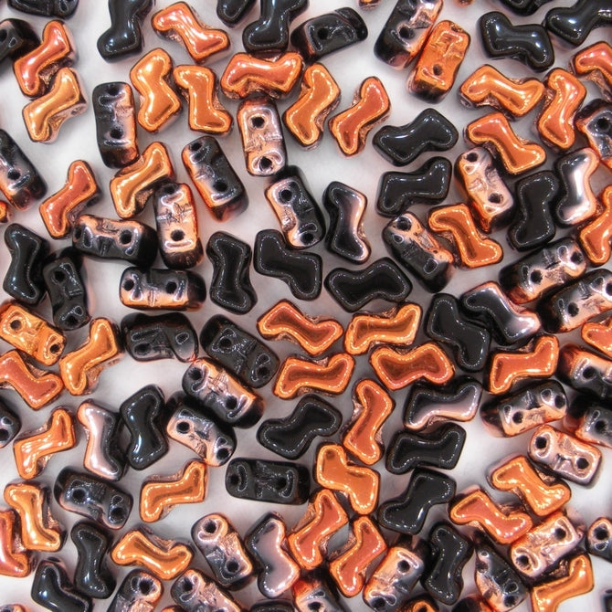 25 x Z beads in Black Sunset