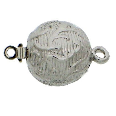 Claspgarten Silver ball clasp with 1 row 14615 - 12mm