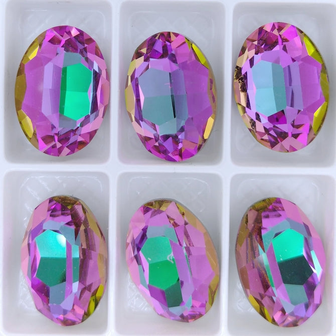 18x13mm Oval in Crystal Heliotrope (Aurora)