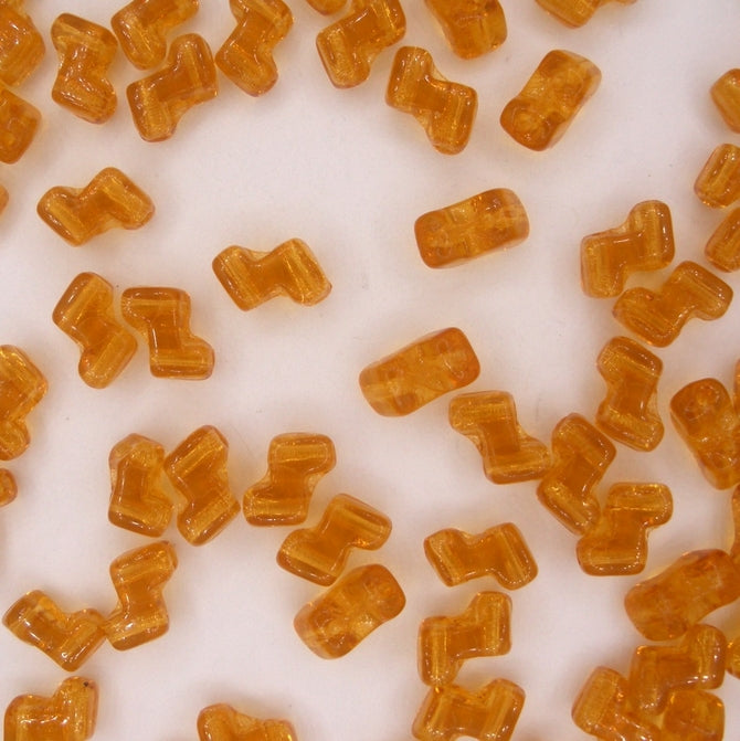 25 x Z beads in Medium Topaz