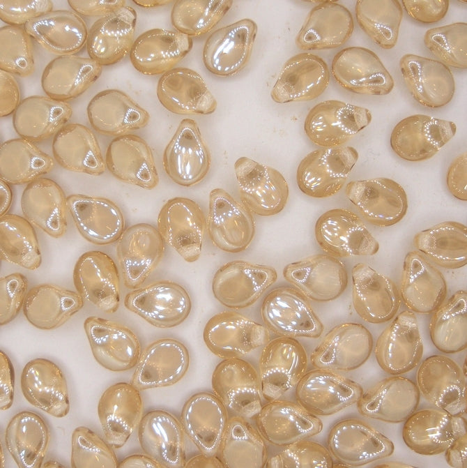 30 x pip beads in Crystal Honey