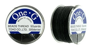 PT-50-2 - 50 yards of Toho One-G beading thread in Black
