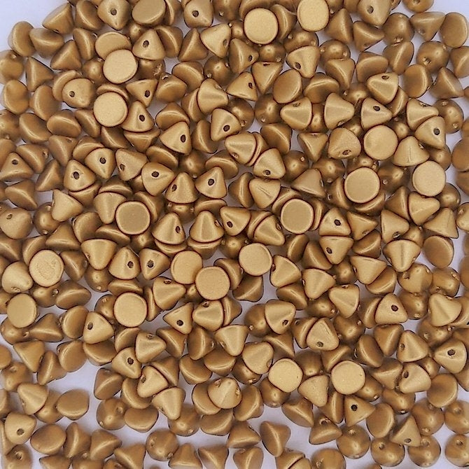 25 x Button beads in Metallic Brass